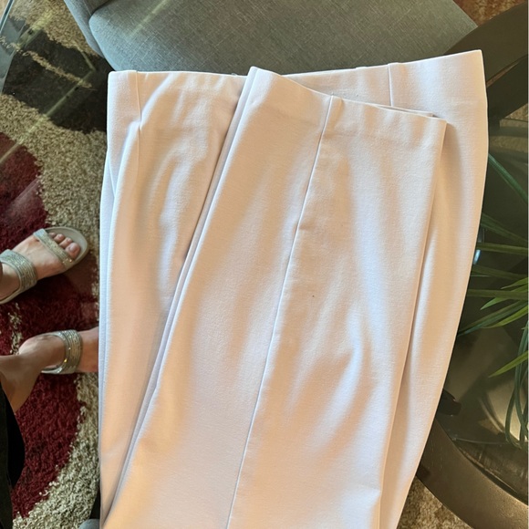 Investments Ponte Knit No Waist Slim Straight Pants L - Picture 6 of 9